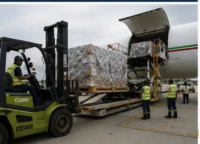 Preparação e embarque da carga na aeronave
